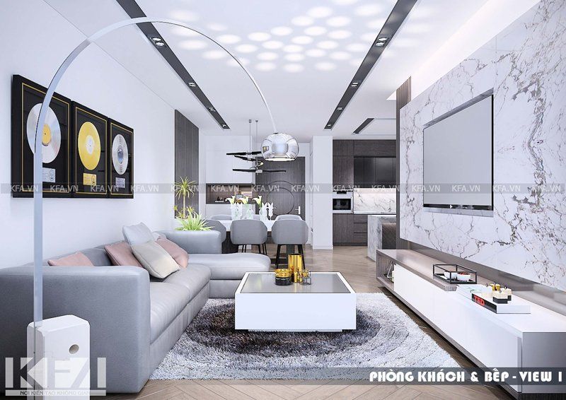 Mẫu thiết kế nội thất chung cư 60m2 đẹp nhất 2023  BLUECONS