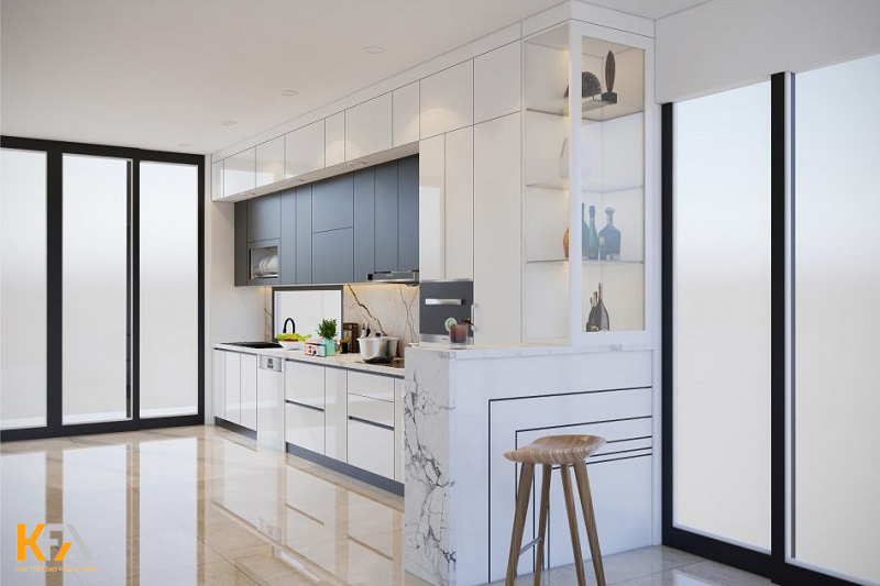 Thiết kế nội thất phòng bếp thông minh cho nhà phố, biệt thự liền kề