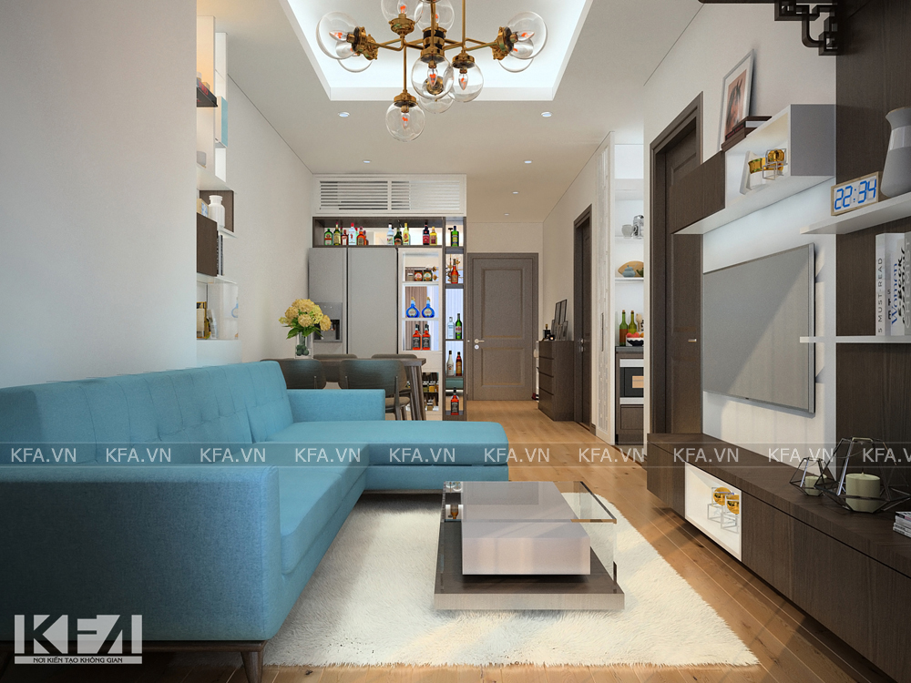 Thiết kế nội thất căn hộ HH2 Dương Nội- anh Luật