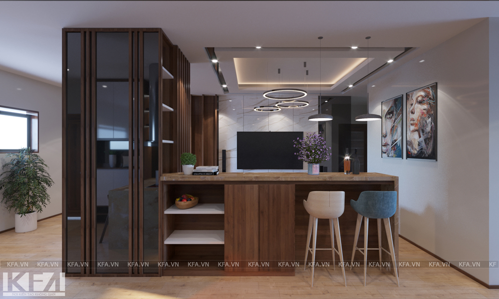 Thiết kế nội thất căn hộ Hei Tower – Chị Hồng