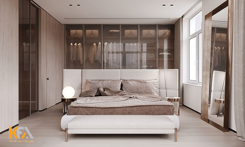 Phòng ngủ sử dụng đường nét đơn giản