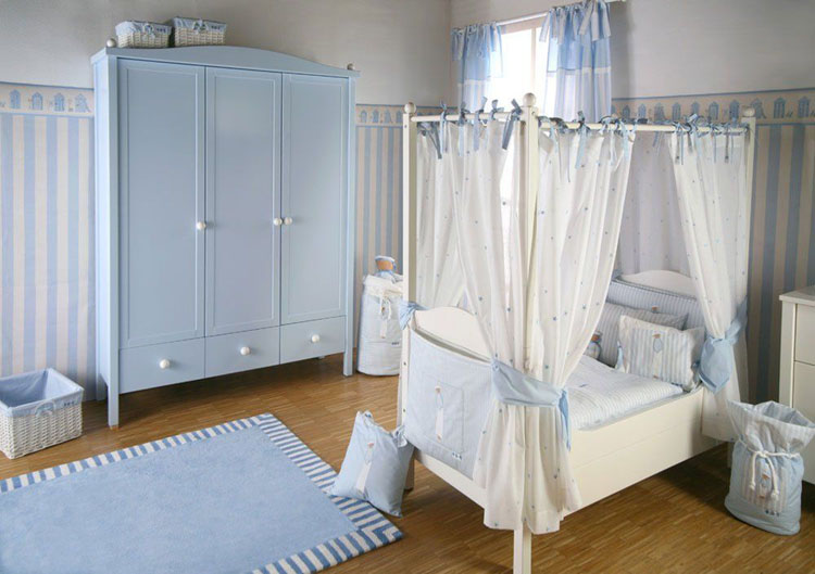 Thiết kế phòng ngủ cho bé trai sơ sinh nổi bật