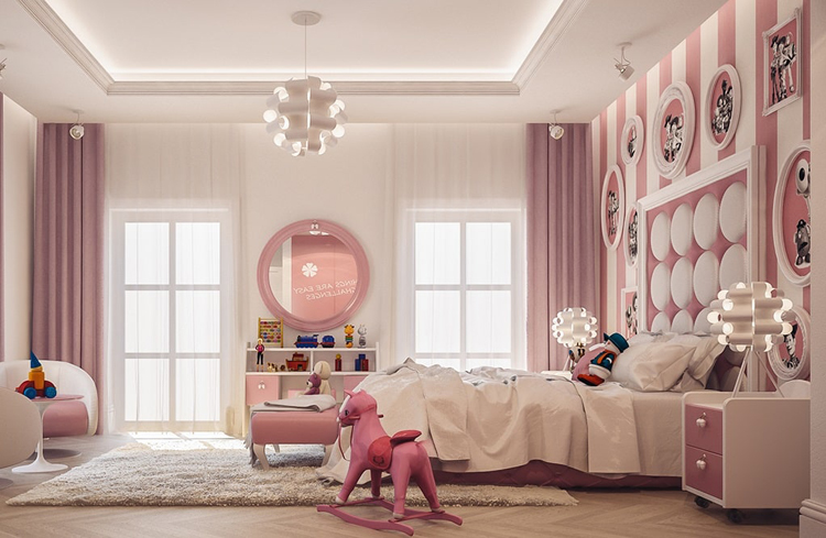 mẫu phòng ngủ bé gái được thiết kế tỉ mỉ