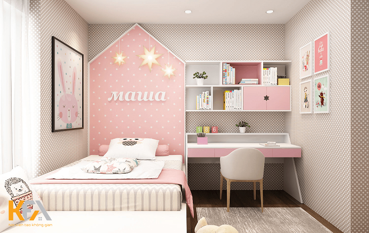 Thiết kế phòng ngủ 10m2 cho bé gái 14 tuổi với những món đồ nội thất thông minh