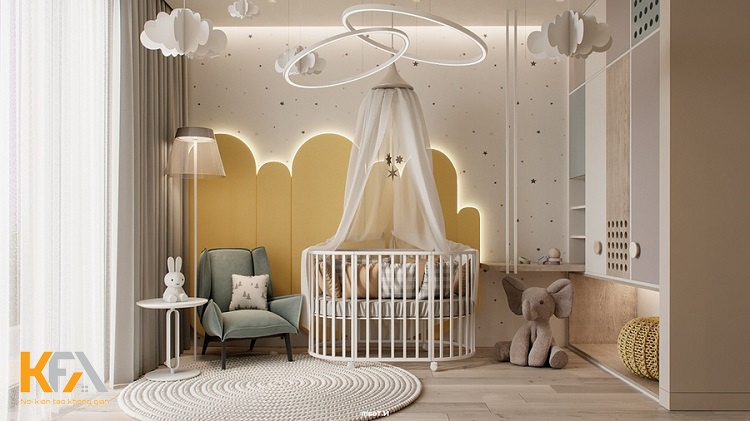 Thiết kế trang trí phòng cho bé gái sơ sinh với nội thất đẹp và khoa học