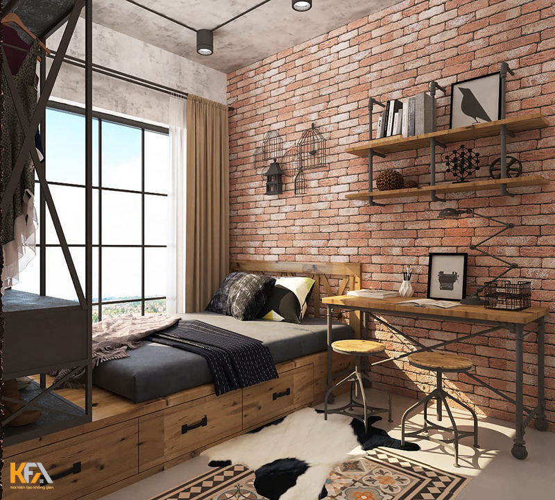 Thiết kế nội thất chung cư phong cách công nghiệp-01