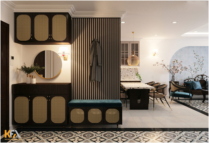 Thiết kế nội thất chung cư phong cách Indochine -02