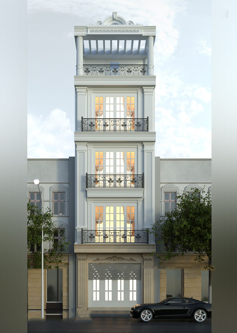 Thiết kế nội thất tân cổ điển đẹp dành cho nhà ống