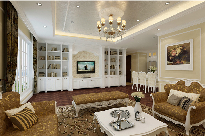 Mẫu chung cư 180m2 tân cổ điển