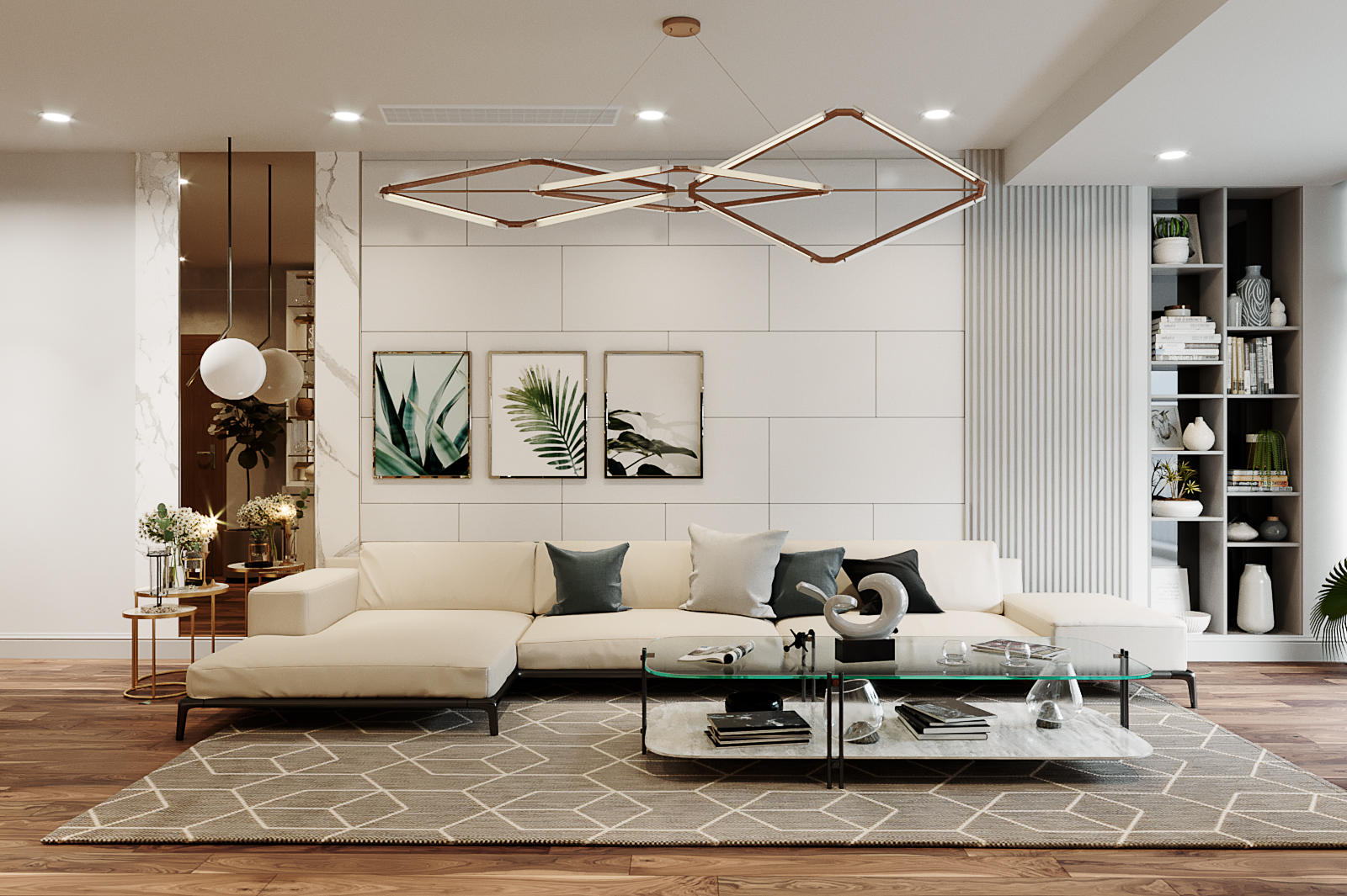 Phòng khách chung cư 170m2