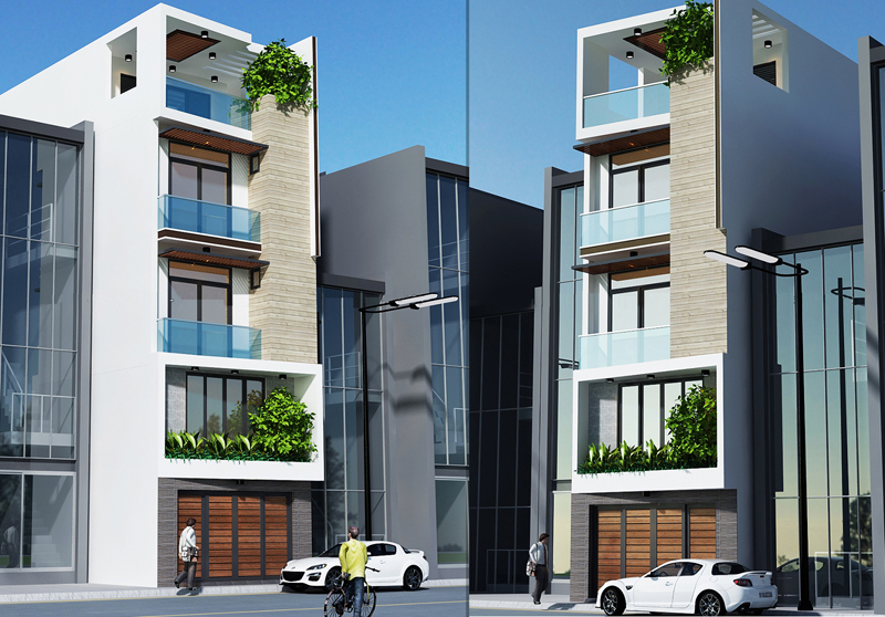 Thiết kế nhà ống 5 tầng