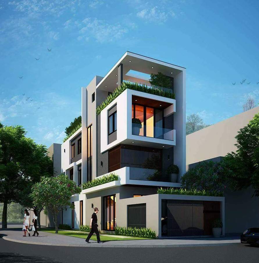 Thiết kế nhà ống 2 mặt tiền