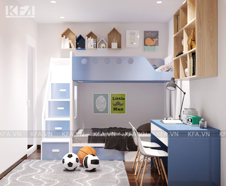 Phòng ngủ nhỏ chung cư 50m2