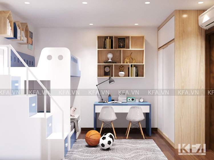 Phòng ngủ nhỏ chung cư 50m2