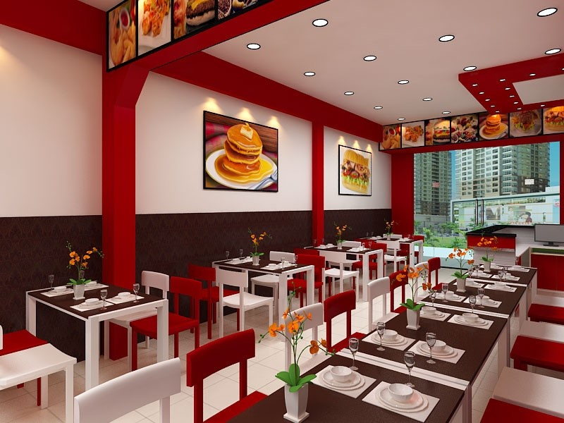 Thiết kế nội thất nhà hàng đồ ăn nhanh