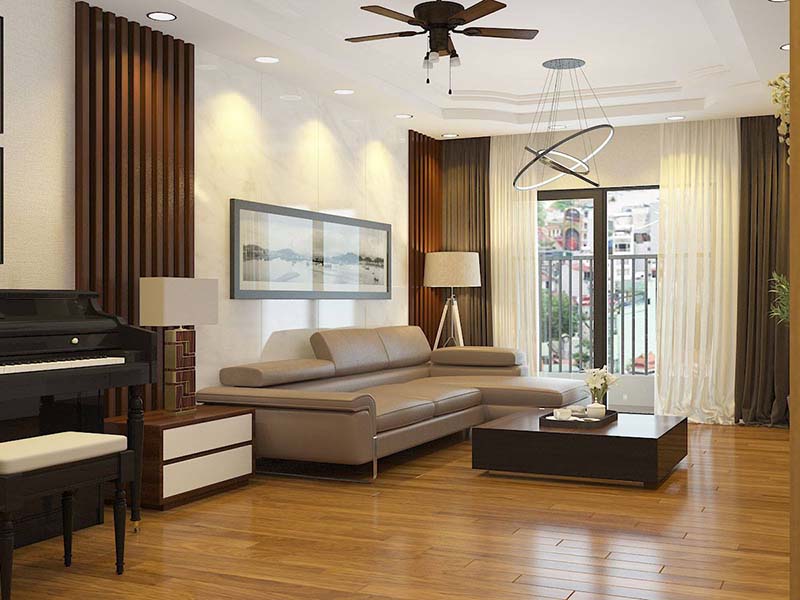Mẫu phòng khách 140m2 Bắc Âu