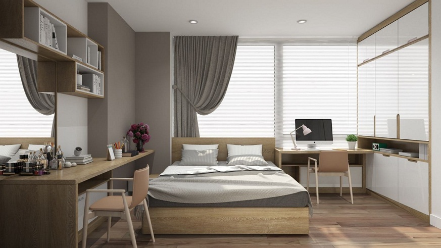 Thiết kế phòng ngủ nhà ống
