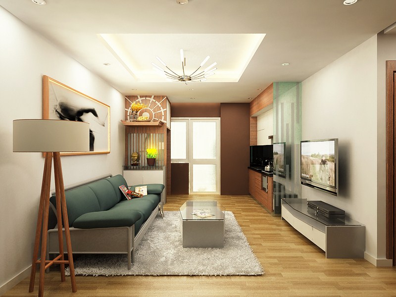 trang trí nội thất phòng khách 20m2