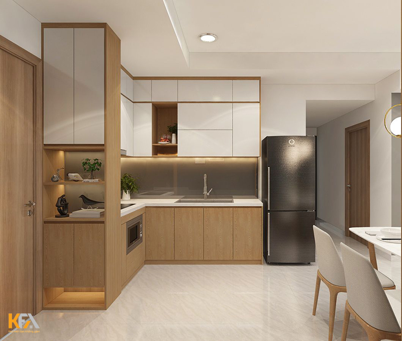 Thiết kế nội thất bếp chung cư hiện đại