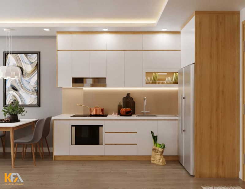 Thiết kế tủ bếp phù hợp với không gian
