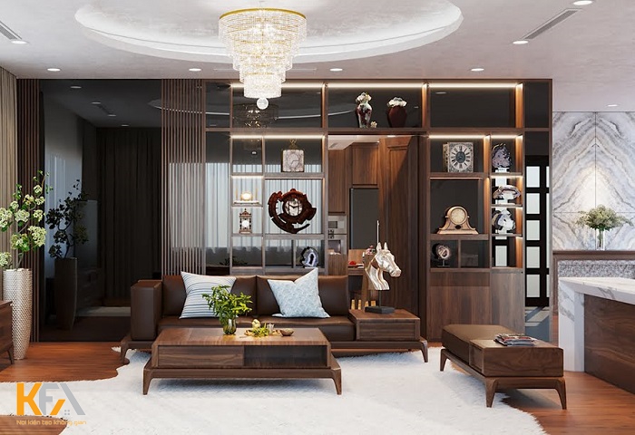 Sofa gỗ phòng khách là mẫu thiết kế được yêu thích tại các ngôi nhà hiện đại