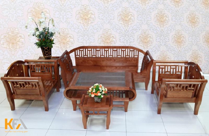 Bộ bàn ghế gỗ phòng khách giá dưới 7 triệu mẫu 17