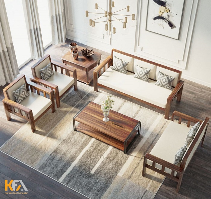 Bộ bàn ghế gỗ phòng khách giá dưới 7 triệu mẫu 21