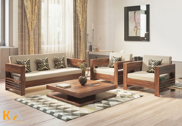 Bộ bàn ghế gỗ phòng khách dưới 15 triệu gỗ sồi
