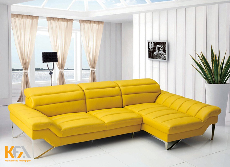 Phòng khách đẹp và cực nổi bật với mẫu ghế sofa màu vàng Phòng khách đẹp và cực nổi bật với mẫu ghế sofa màu vàng