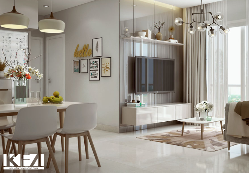Nhà chung cư đẹp 60m2 phong cách hiện đại