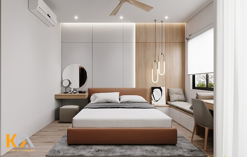 Thiết kế phòng ngủ chung cư 60m2 cho vợ chồng trẻ