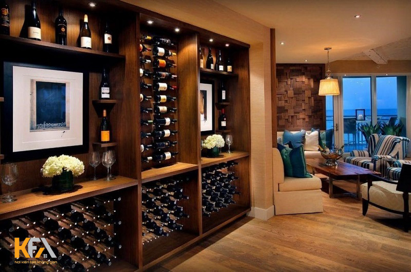 Tủ rượu mang lại cho không gian ngôi nhà một nét đẹp hoàn toàn mới.