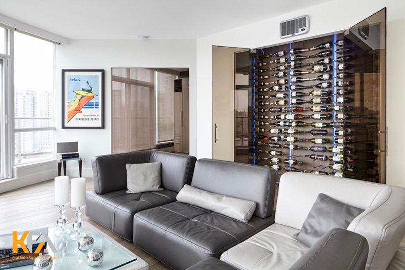 Lí do bạn nên chọn tủ rượu trang trí phòng khách nhà mình?