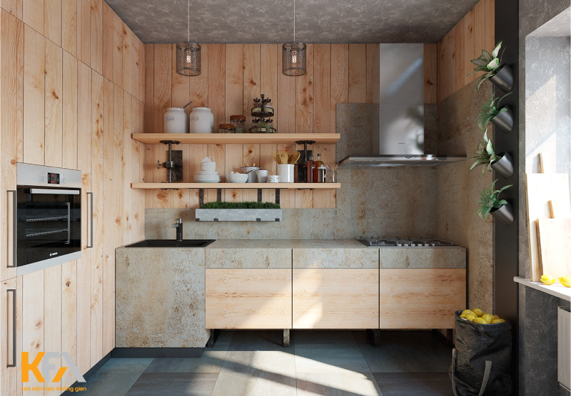 Nhà bếp mới và tiện nghi với tủ gỗ