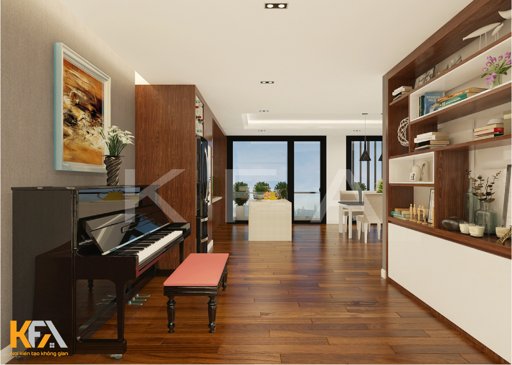 Thi công nội thất chung cư ngoại giao đoàn sang trọng cùng nội thất gỗ Laminate An Cường