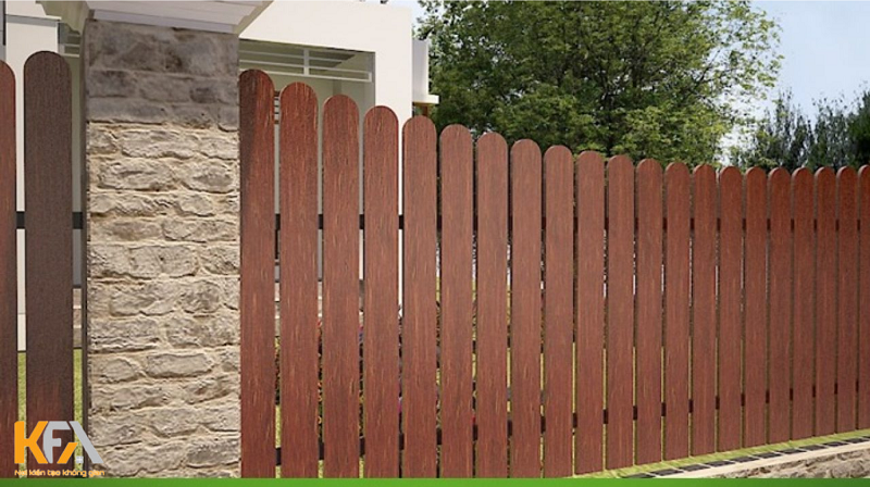 Hàng rào đẹp bằng gỗ mang lại vẻ mộc mạc đơn sơ cho ngôi nhà
