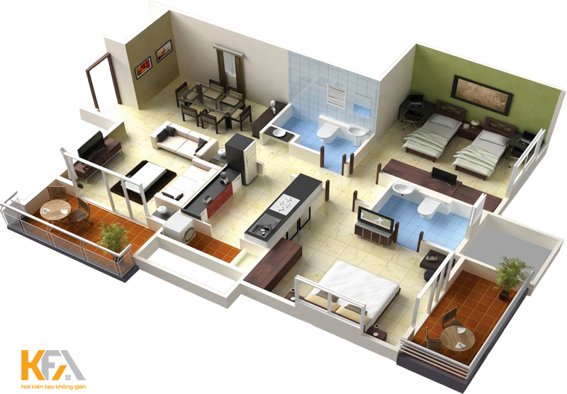 Lên bản vẽ thiết kế 3D