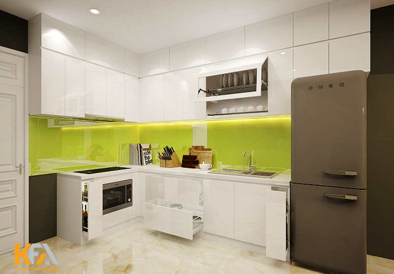 Hình dạng của đồ nội thất nhà bếp nên là hình tam giác và hình chóp để giúp bạn thu hút sự giàu có.