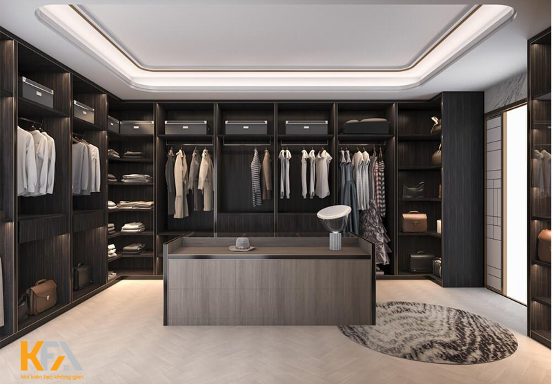 Walk-in Closet hiện đại, sang trọng Tính toán diện tích dành cho phòng thay đồ