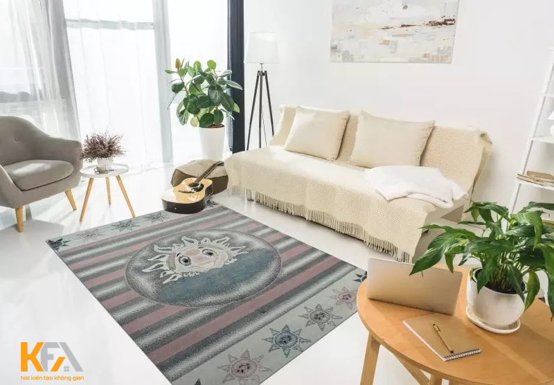 Kích thước thảm trải hiện nay đa dạng sẽ tùy thuộc vào kiểu dáng và diện tích trong phòng khách Kích thước thảm trải hiện nay đa dạng sẽ tùy thuộc vào kiểu dáng và diện tích trong phòng khách