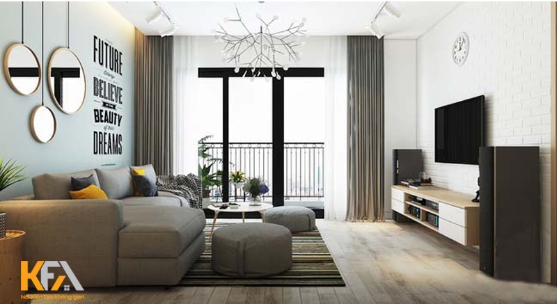 Sử dụng gương tạo không gian đa chiều, thoáng đãng