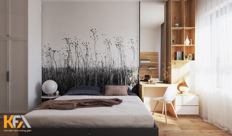 Vẽ tranh tường phòng ngủ hiện đại mẫu 4