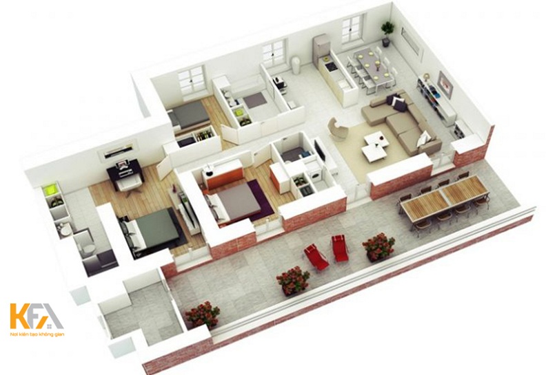 Thiết kế chung cư 100m2