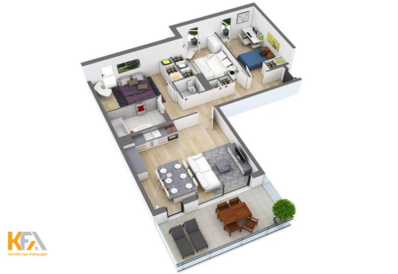 Thiết kế chung cư 100m2