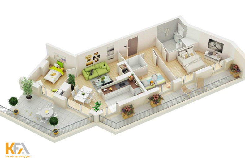Thiết kế chung cư 100m2