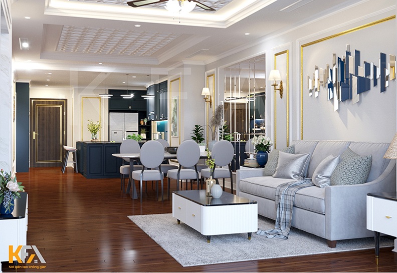 Thiết kế chung cư 110m2 tân cổ điển