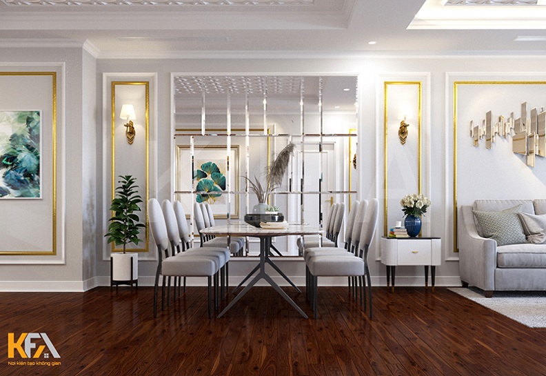 Thiết kế chung cư 110m2 tân cổ điển