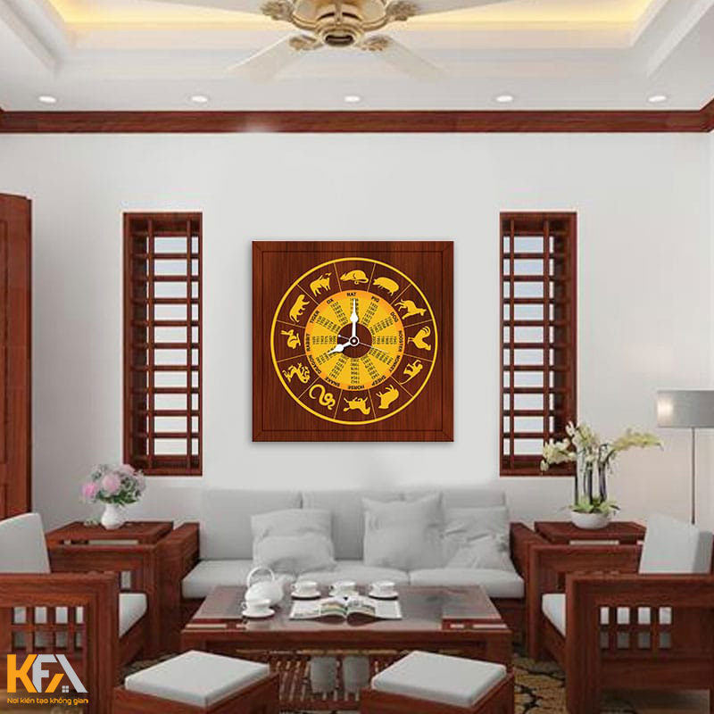 Đồng hồ trang trí bằng gỗ