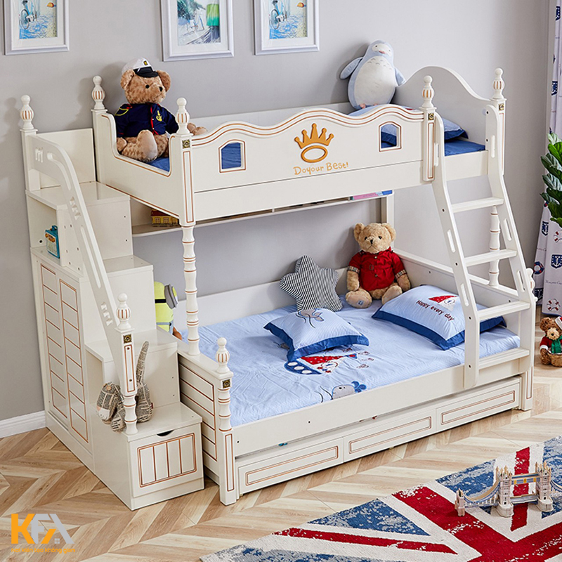 Mẫu thiết kế giường tầng mang phong cách cổ điển