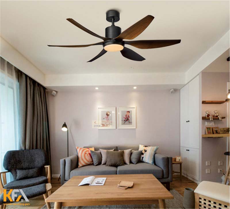 Quạt trần đèn led là mẫu quạt trần trang trí đẹp cho phòng khách